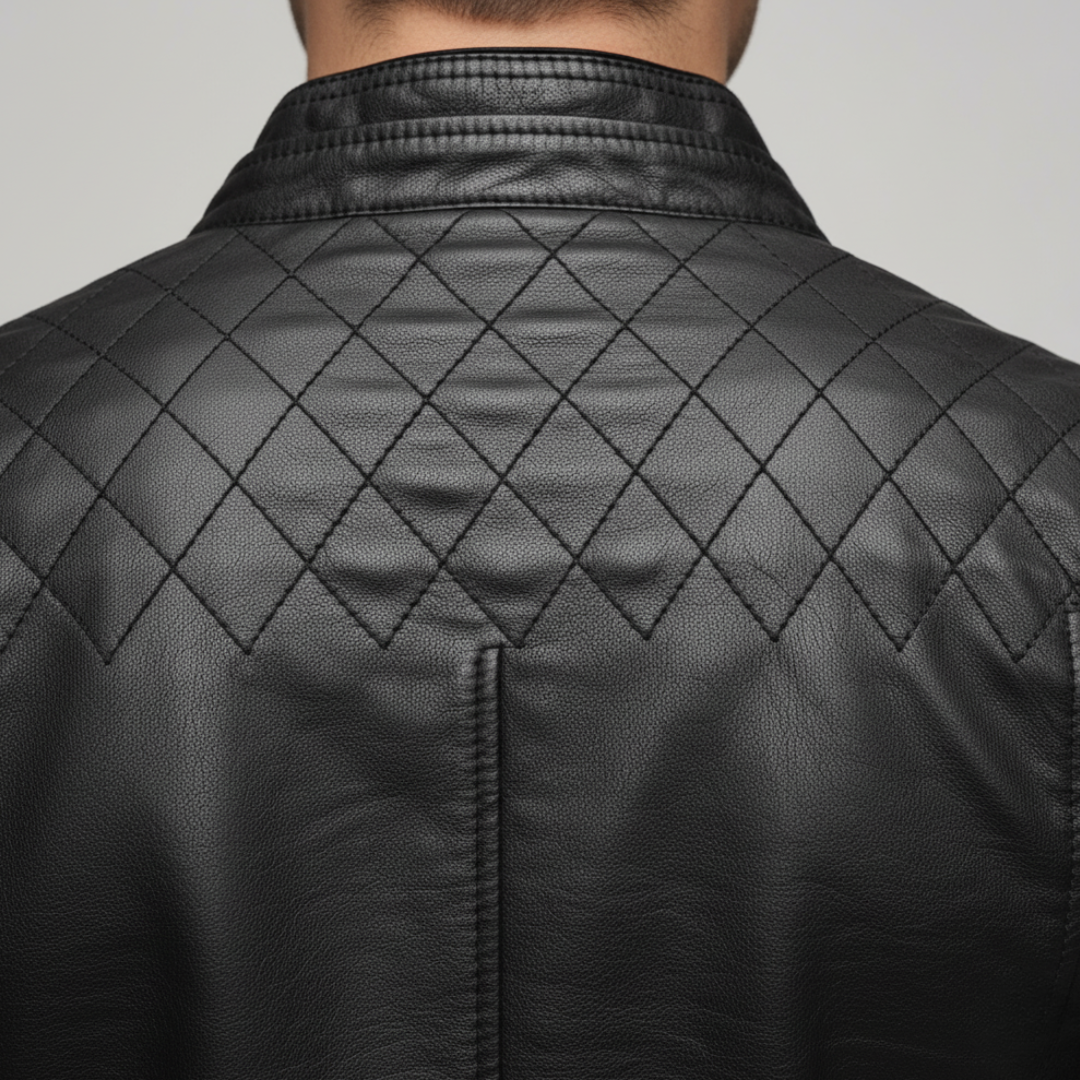 Zip-detail leather-look jacket for men | Maverick -2