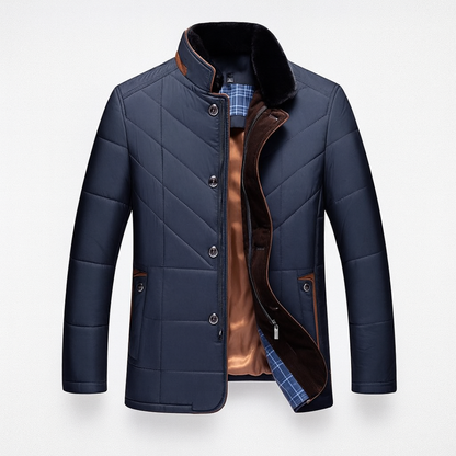 Quilted stand-up collar jacket for men | Rowan -1