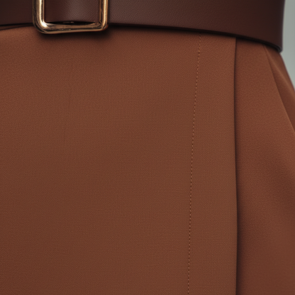 Belted wrap-style midi dress for women | Valeria -3