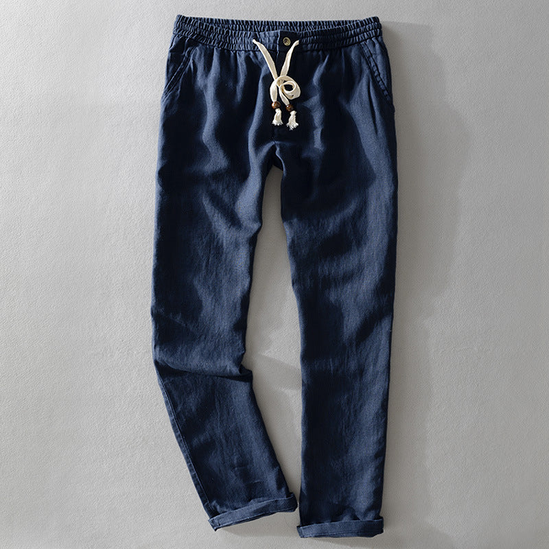 Classic casual linen trousers for men | Theodore Willow -2
