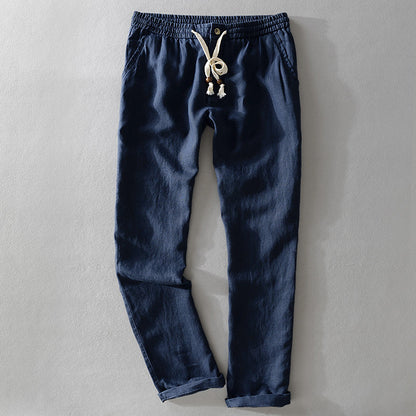 Classic casual linen trousers for men | Theodore Willow -2