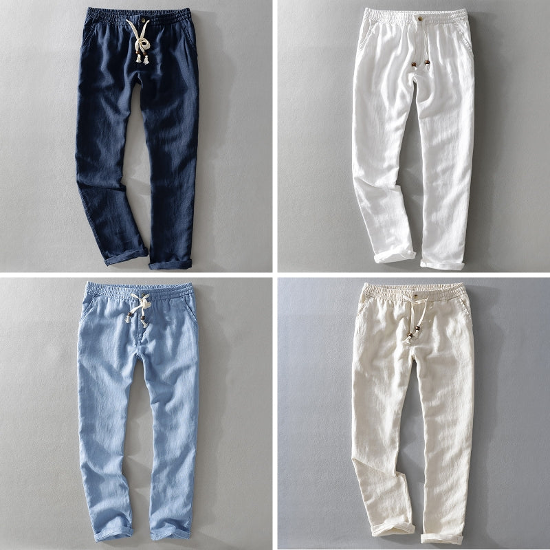 Classic casual linen trousers for men | Theodore Willow -5