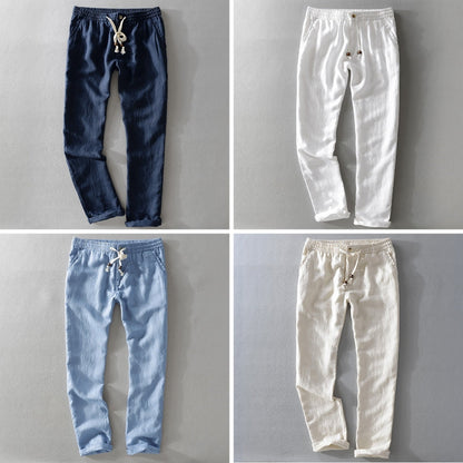 Classic casual linen trousers for men | Theodore Willow -5