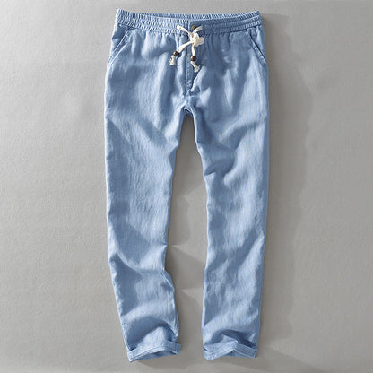 Classic casual linen trousers for men | Theodore Willow -4