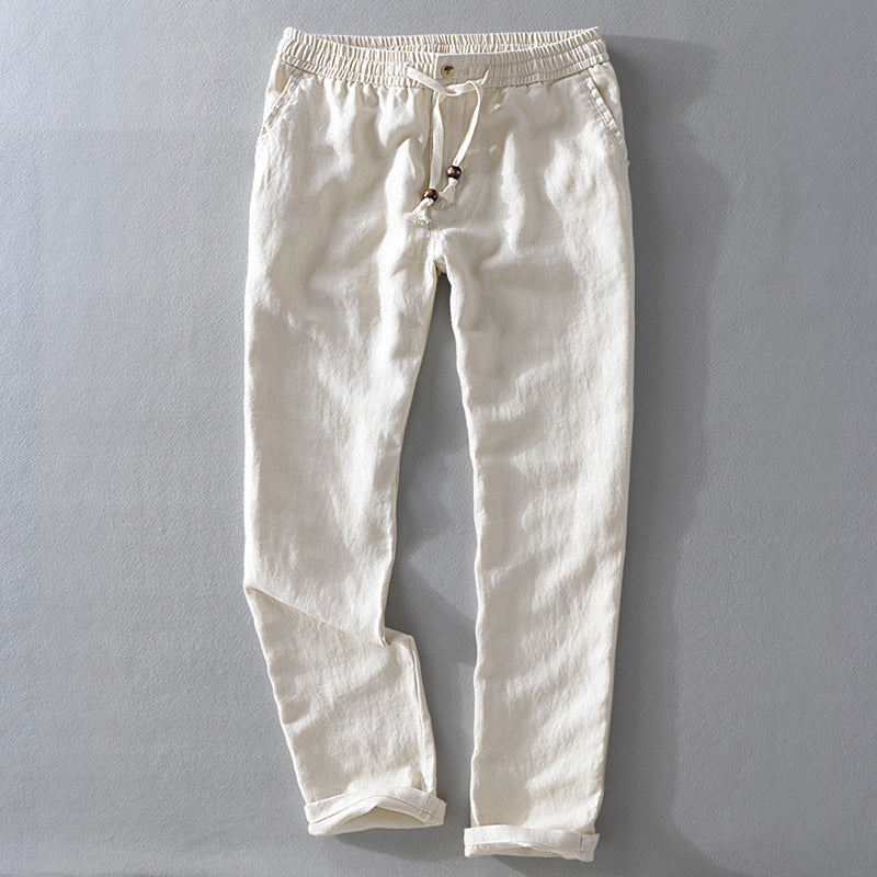 Classic casual linen trousers for men | Theodore Willow -1