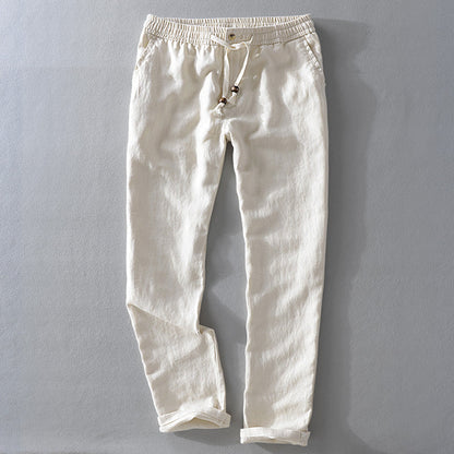 Classic casual linen trousers for men | Theodore Willow -1