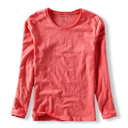 Textured O-neck long-sleeve tee for men | Toshiro -3