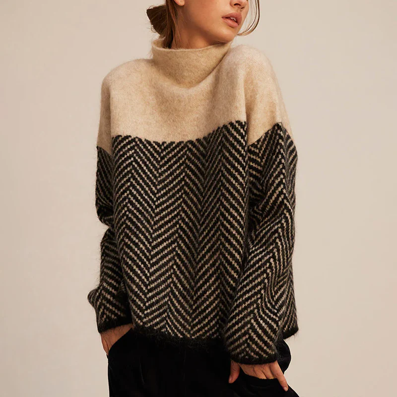 Soft cosy luxury turtleneck jumper for women -1