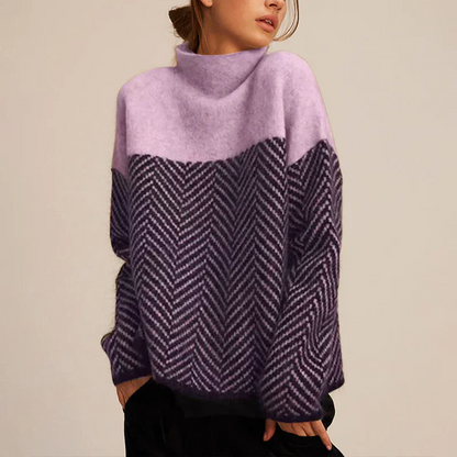 Soft cosy luxury turtleneck jumper for women -6