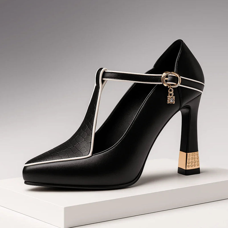 Classic vixen block-heel everyday heels for women | Vivienne -1