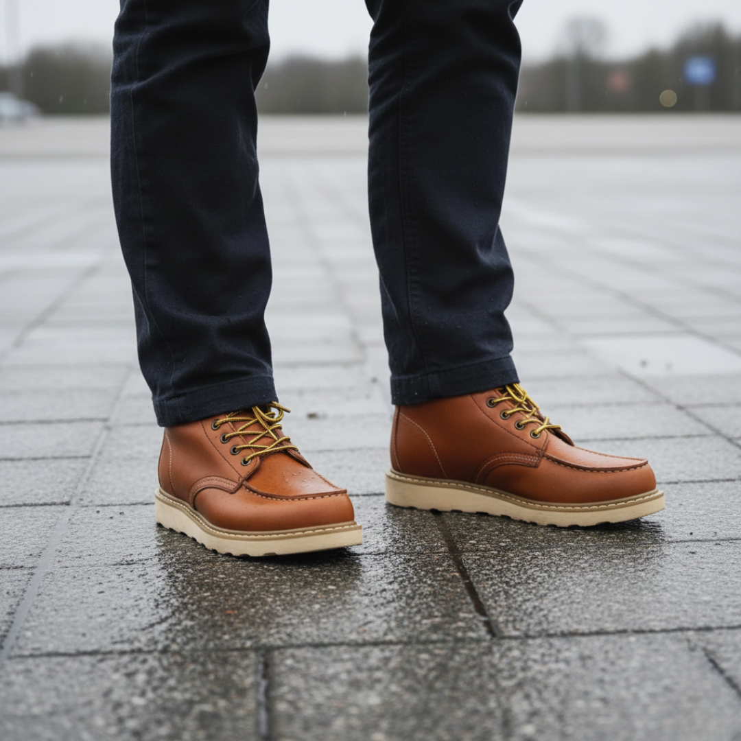 Warm fur-lined rugged comfort boots for men | Harrison -10