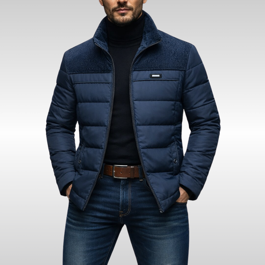 Insulated stand-collar tech jacket for men | Oscar -1