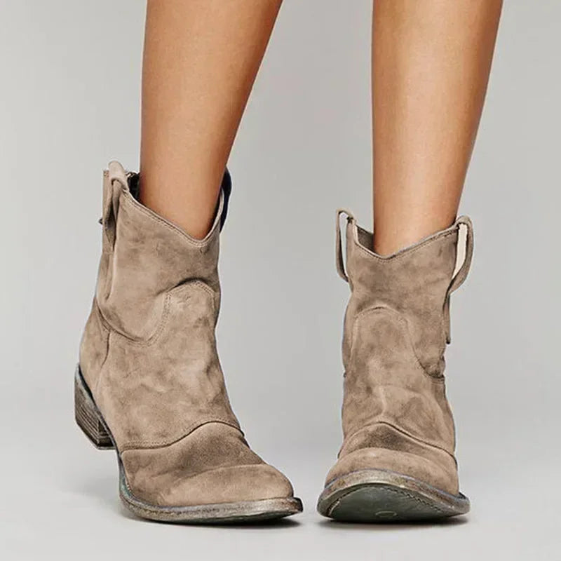 Vintage western style ankle boots for women | Paloma -1