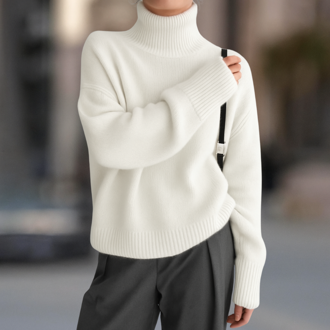 Cosy turtleneck cashmere-blend jumper for women | Vail -1