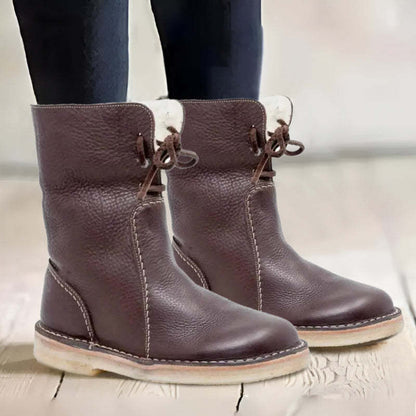 Waterproof comfortable winter snow boots for women -6