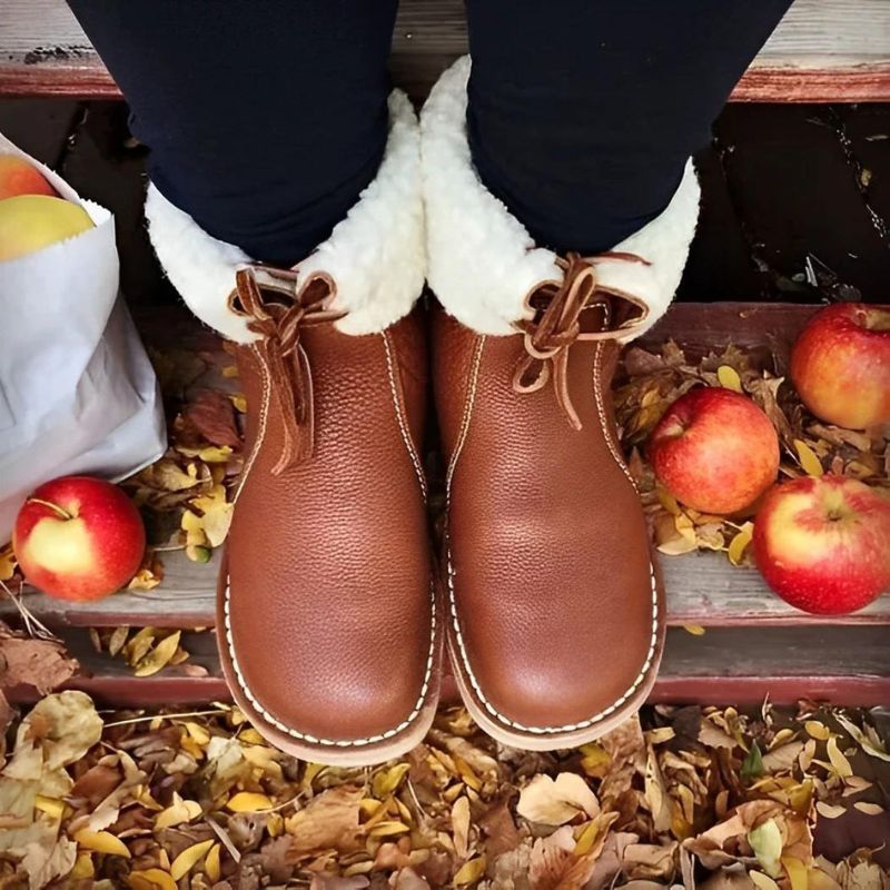 Waterproof comfortable winter snow boots for women -8