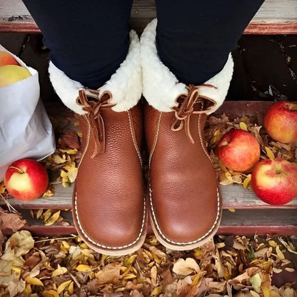 Waterproof comfortable winter snow boots for women -8