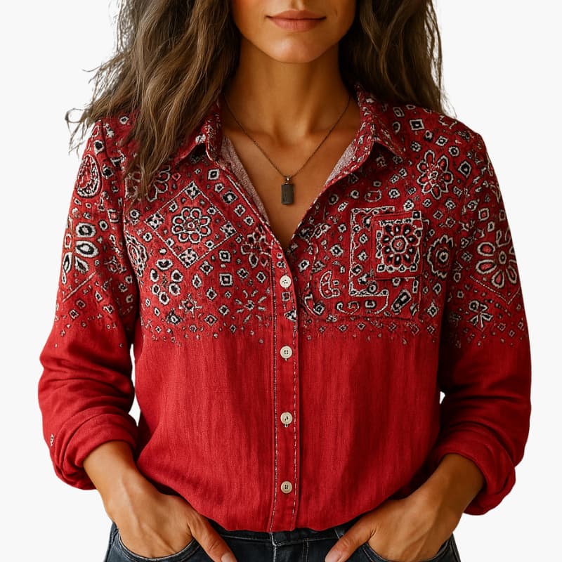 Classic button-down everyday shirt for women -2