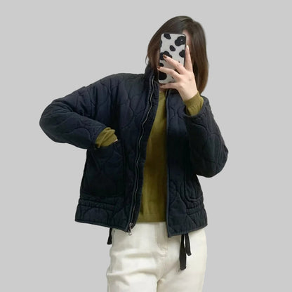 Quilted puffer jacket with drawstring hem for women | Marielle -1
