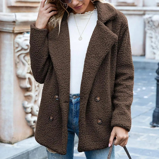 Warm stylish teddy coat for women -1