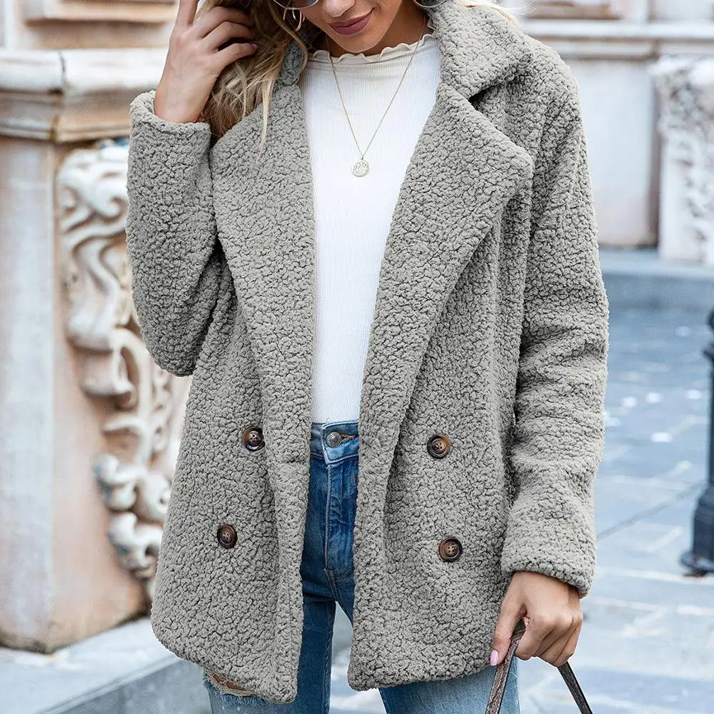 Warm stylish teddy coat for women -5