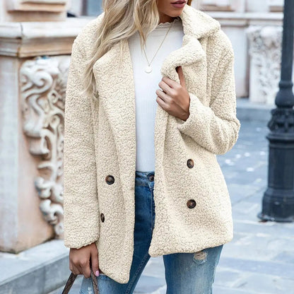 Warm stylish teddy coat for women -7