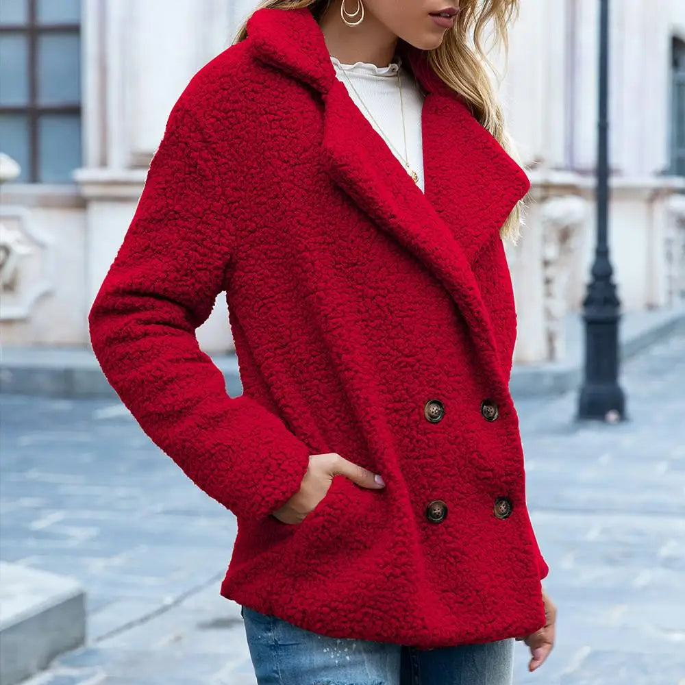 Warm stylish teddy coat for women -10