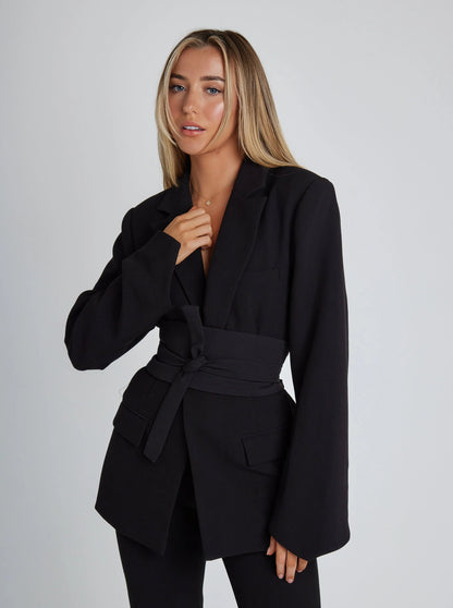 Detailed Belted blazer for women | Elodie