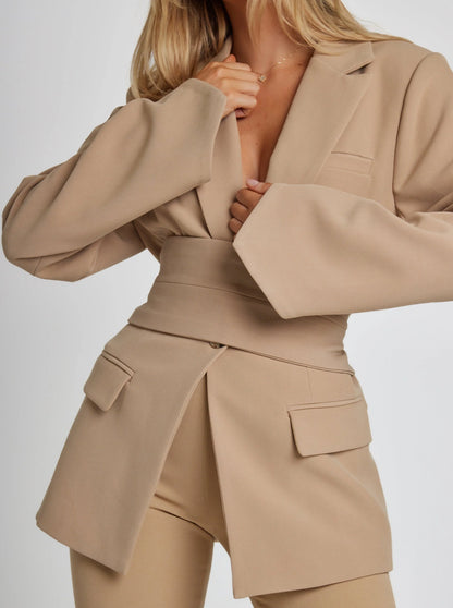 Detailed Belted blazer for women | Elodie