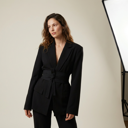 Detailed Belted blazer for women | Elodie