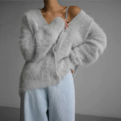 Artisan Cardigan sweater with refined knit design for women | Amara