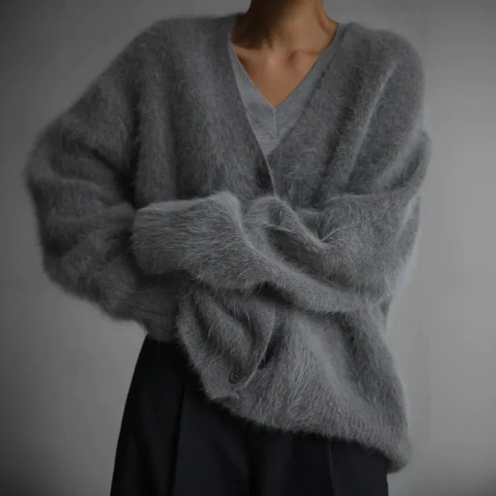 Artisan Cardigan sweater with refined knit design for women | Amara