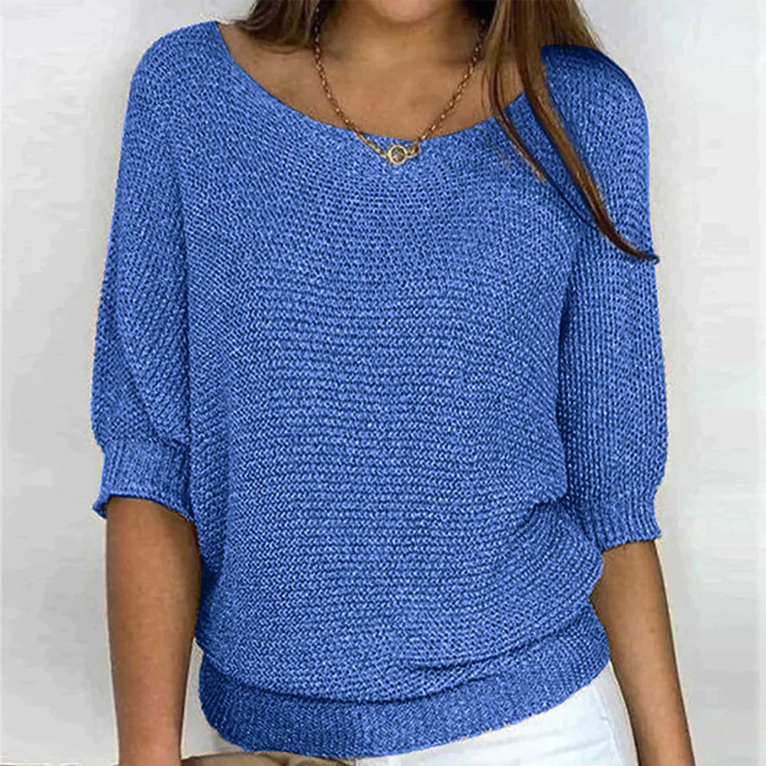 Elegant relaxed everyday knit top for women -2