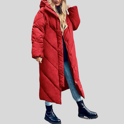 Warm hooded winter everyday jacket for women | Elina -3