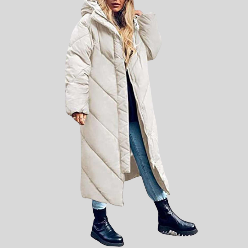 Warm hooded winter everyday jacket for women | Elina -5