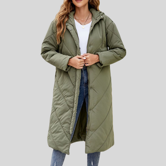 Warm hooded winter jacket for women -1