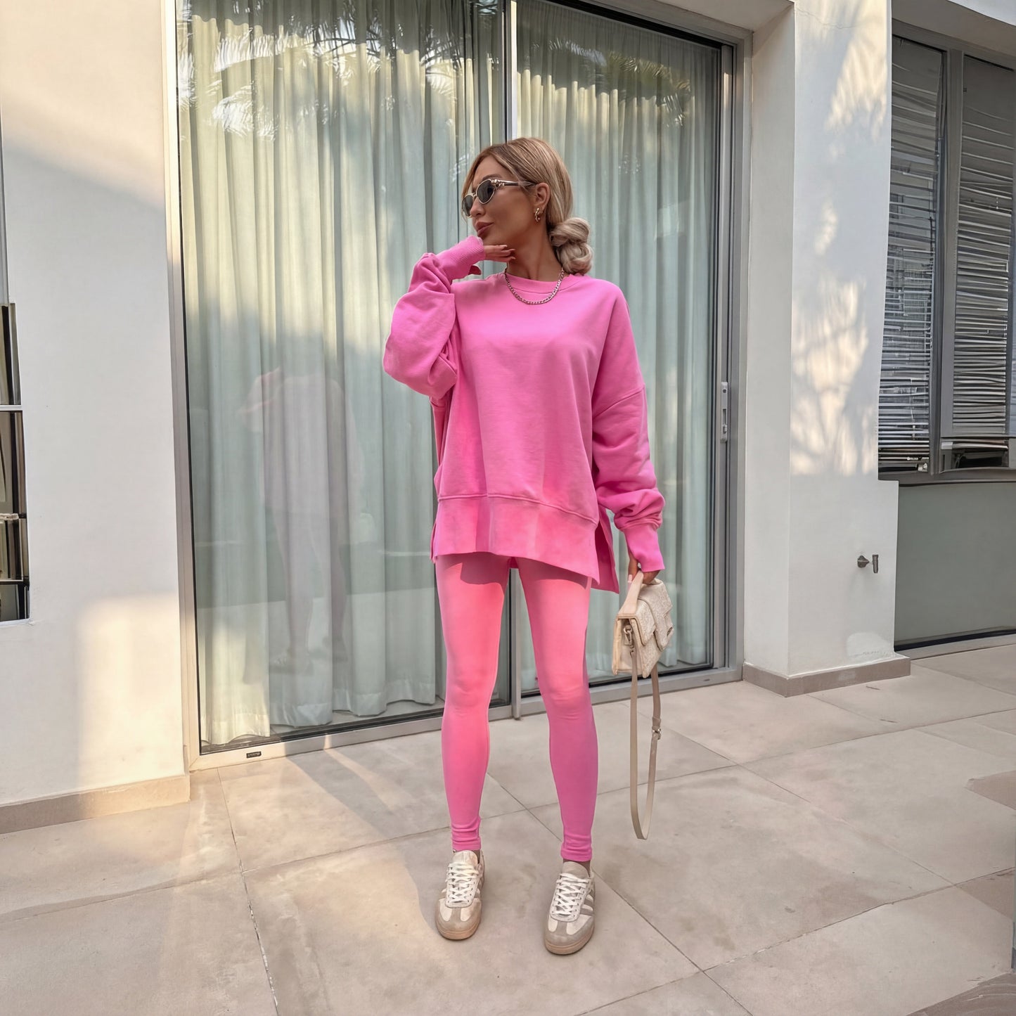 Casual sweatshirt and pants co-ord set for women | Yachi -9