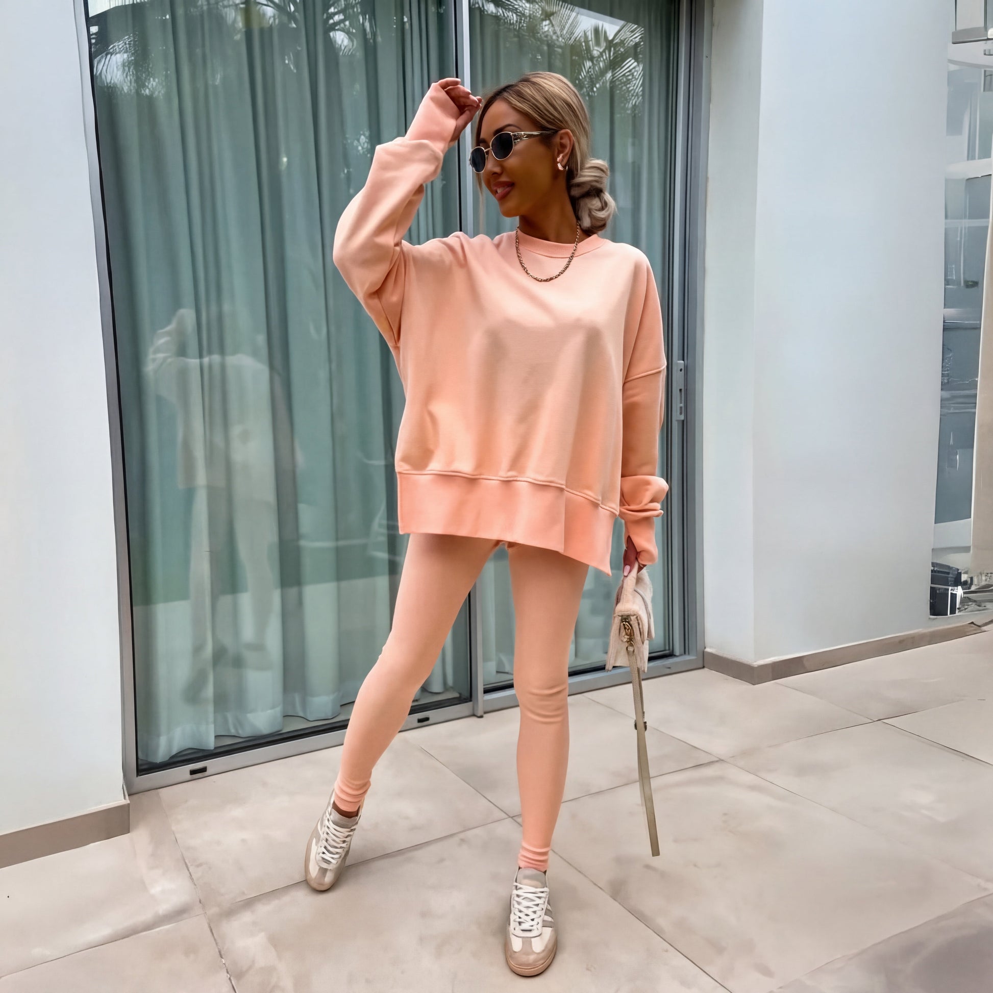 Casual sweatshirt and pants co-ord set for women | Yachi -4