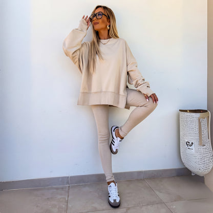 Casual sweatshirt and pants co-ord set for women | Yachi -1
