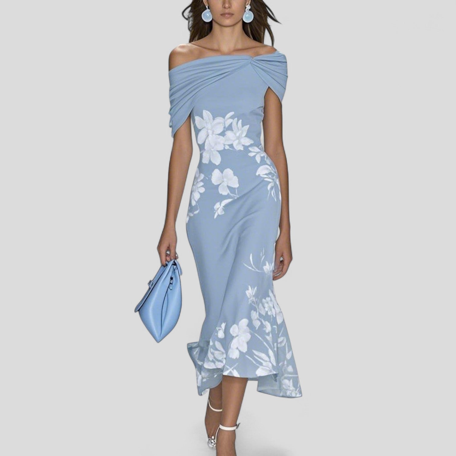 Elegant tailored midi dress for women | Isabrunel -2