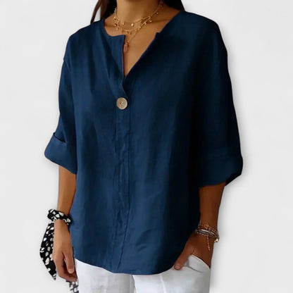 Stylish V-neck everyday blouse for women | Nicole -3