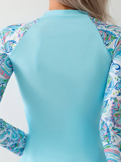 Ruffled UV protection tankini set for women | AquaGrace