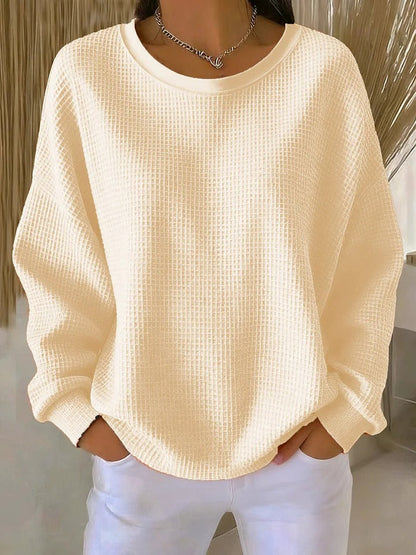 Relaxed textured everyday knit jumper for women | Elora -4