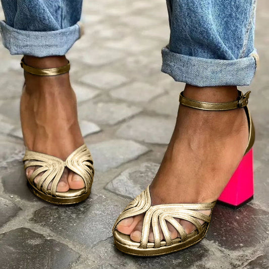 Classic ankle-strap open-toe sandals for women | Milvia -1