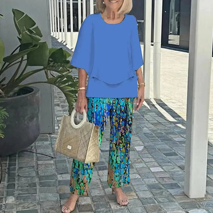 Bold printed co-ordinated two-piece set for women | Genevieve -15