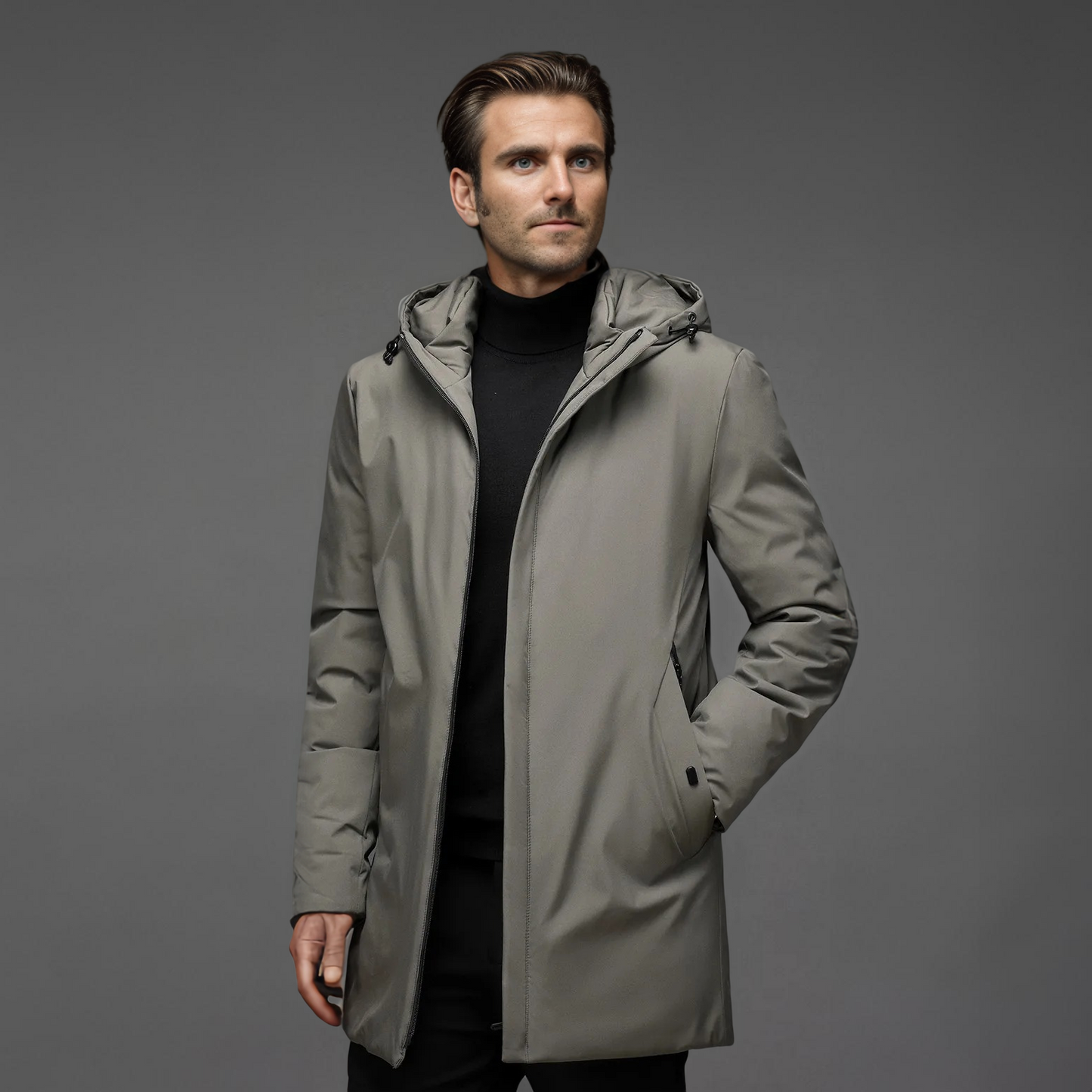 Styled Warm hooded winter parka for men | Mario