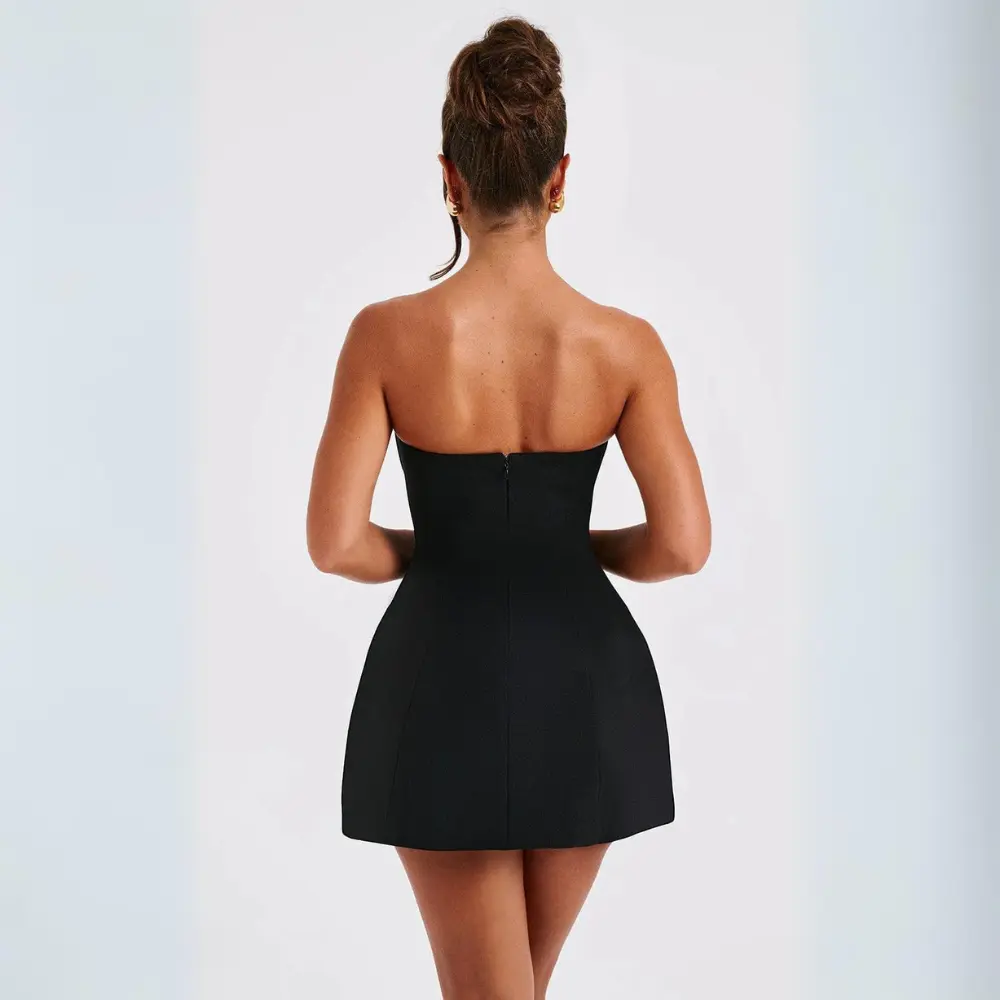 Fitted bodycon evening mini dress for women | Asha -10