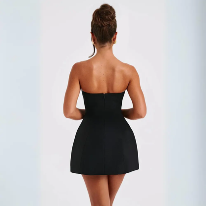 Fitted bodycon evening mini dress for women | Asha -10