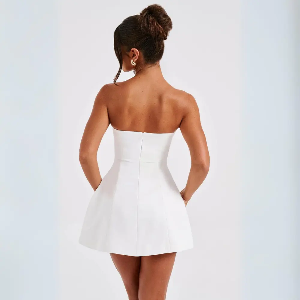 Fitted bodycon evening mini dress for women | Asha -4