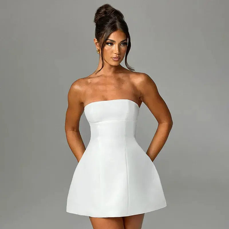 Fitted bodycon evening mini dress for women | Asha -1